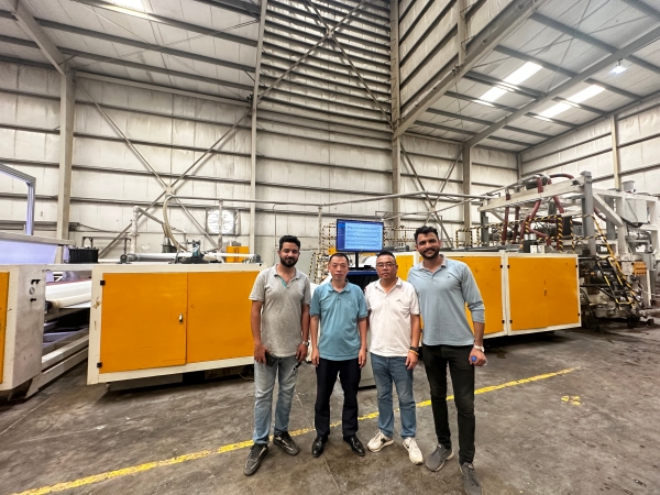 Global Hygiene Medical PE film Extruder Installation Team 